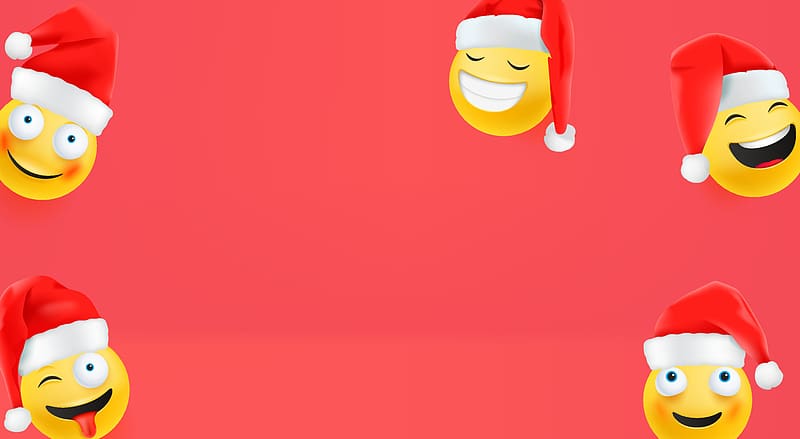 Christmas emojis frame. Vector banner with copy space 4577764 Vector Art at Vecteezy, HD wallpaper