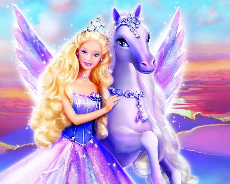 Barbie 3, pegasus, 3d, cg, barbie, cartoon, HD wallpaper | Peakpx