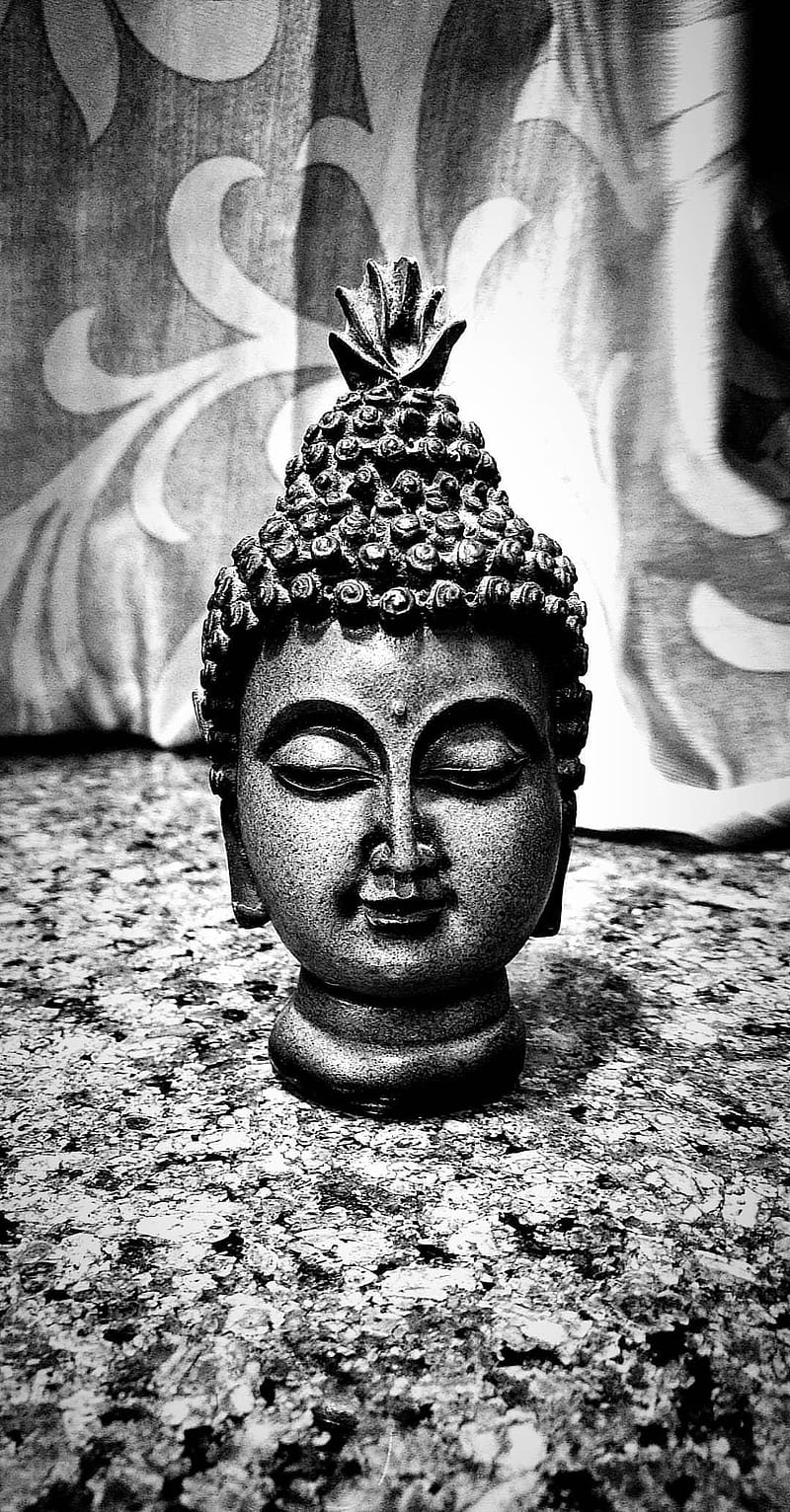 Buddha, buddha black and white, statue, HD phone wallpaper