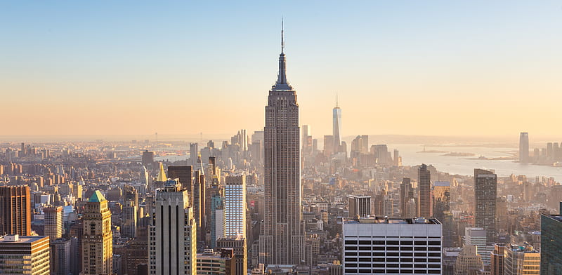 New York City Buildings At Day Sunlight, new-york, world, buildings, sunlight, skycrapper, HD wallpaper