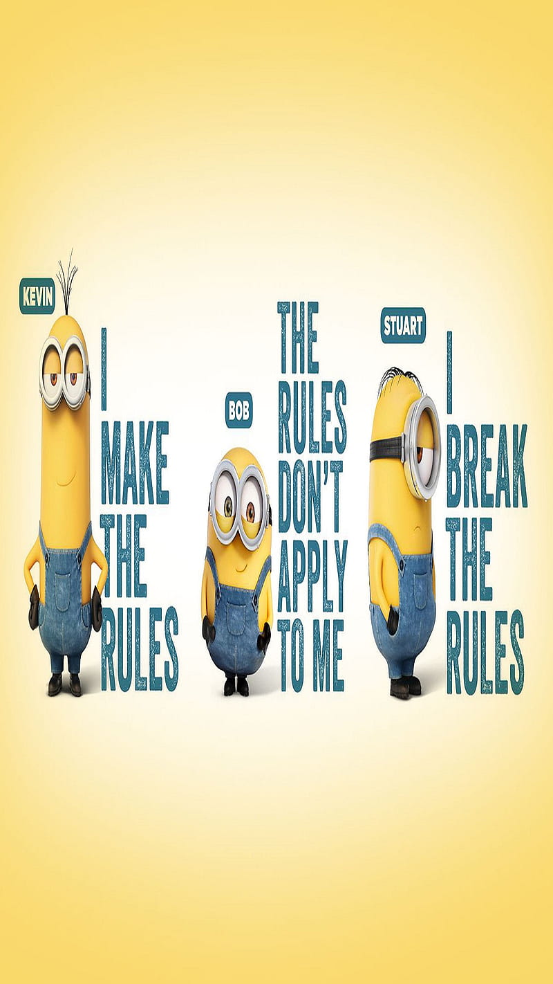 Minion Rules, cute, minions, movie, HD phone wallpaper