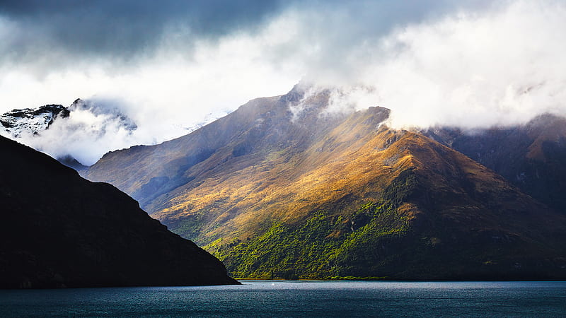 Lake Wakatipu And Surrounding Mountains, lake, mountains, nature, HD wallpaper