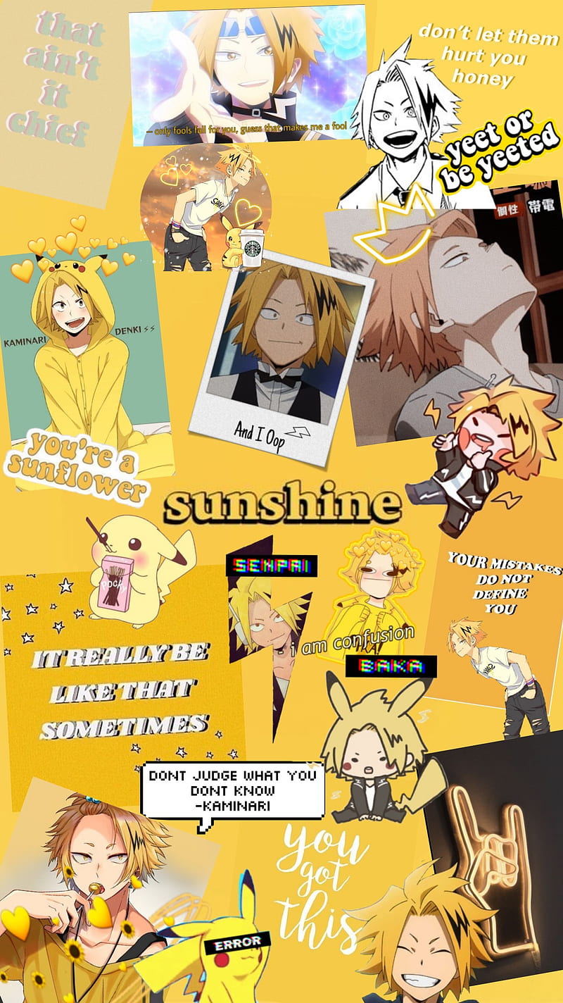 Sunshine Nugget Pika, bnha, My hell Akademia, denki, kaminari, mha, my hero academia, pikachu, HD phone wallpaper