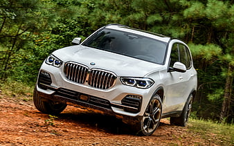 BMW X5, 2019, white crossover, SUV, new white X5, German cars, XDrive40i, BMW, HD wallpaper