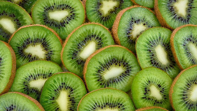 Sliced Green Kiwi Fruits Green, HD wallpaper