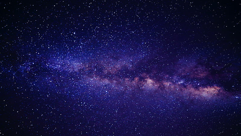 Stars Glare Space Dark Blue Sky Background Space, HD wallpaper