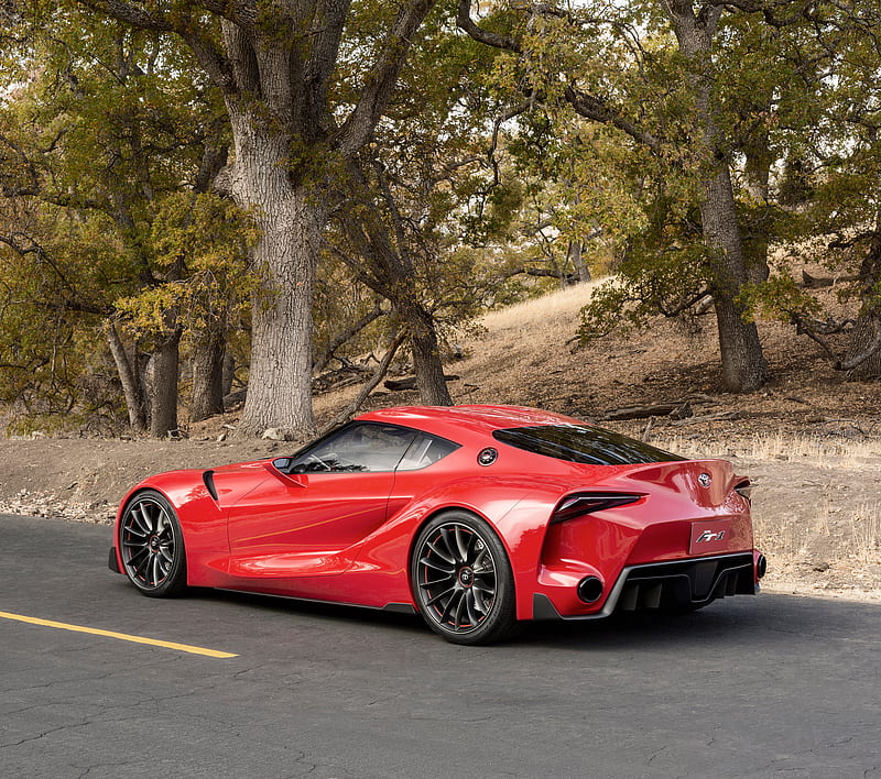 Toyota FT-1, car, concept, darkdroid, racing, red, HD wallpaper