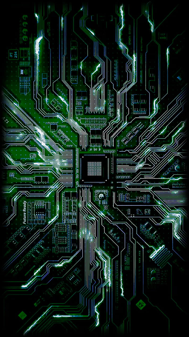 chip, red, technology, HD phone wallpaper