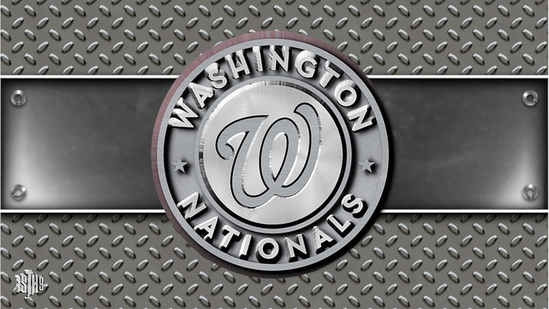 Washington Nationals flag, , red and blue 3D waves, MLB, american baseball  team, HD wallpaper