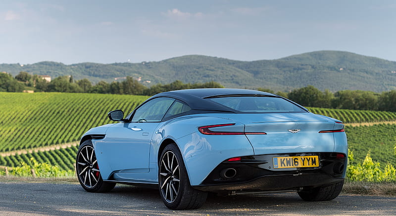 2017 Aston Martin DB11 (Color: Frosted Glass Blue; Location: Siena, Italy) - Rear , car, HD wallpaper
