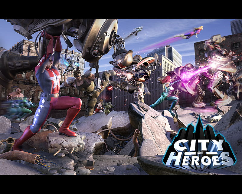 City Of Heroes, game, fantasy, battle, heroes, HD wallpaper