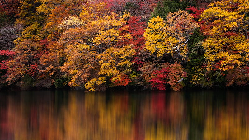 Earth, Fall, Lake, Reflection, HD wallpaper