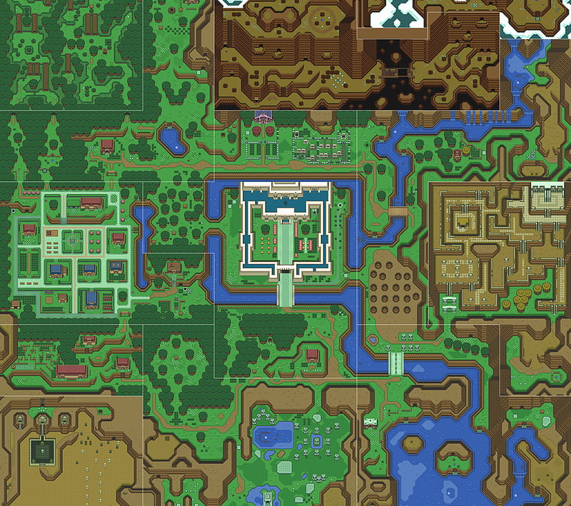 Link To The Past Map, link to the past, lttp, nintendo, ocarina, snes, zelda, HD wallpaper