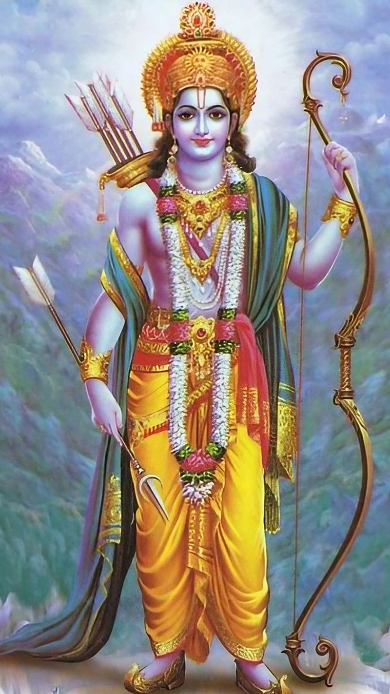 Lord Rama , Lord Ram With Bow And Arrow, god, jai shri ram, HD phone wallpaper