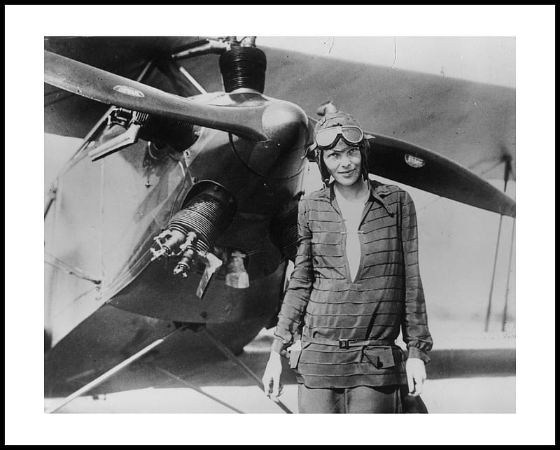 Amelia Earhart, Female, Pilot, History Maker, Airplane, HD wallpaper