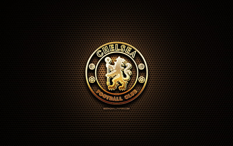 Chelsea FC, glitter logo, Premier League, english football club, metal grid  background, HD wallpaper | Peakpx