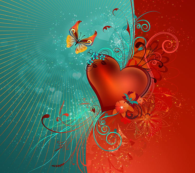 Heart Abstract, love, nice, HD wallpaper