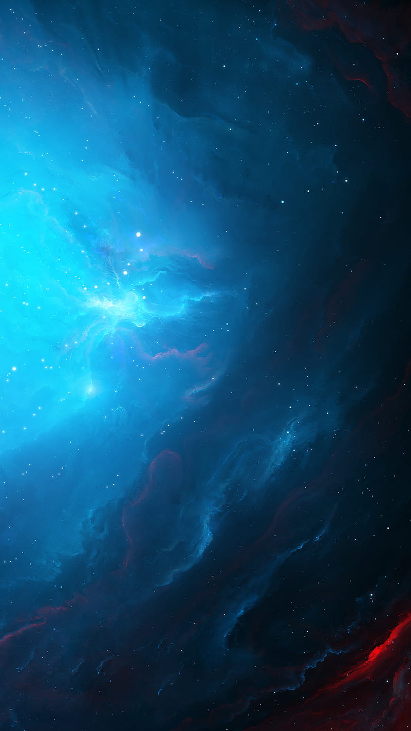 Atlantis Nebula 9, atlantis, nebula, space, starkiteckt, HD phone wallpaper
