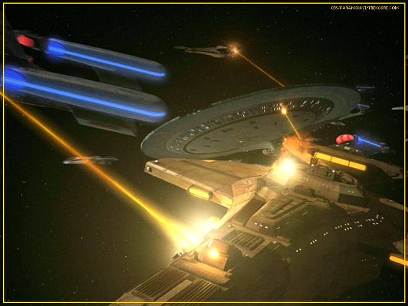 Sacrafice-of-Angels---Double-Team, space battle, galaxy class, deep space nine, ds9, HD wallpaper