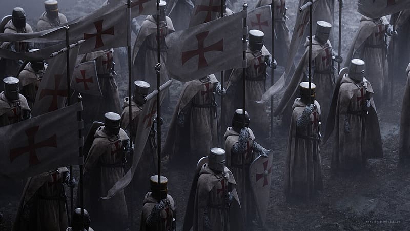 Fantasy, Warrior, Knight, Medieval, Army, Crusade, Banner, HD wallpaper