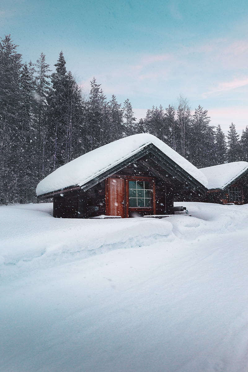 Stormy Evening, Finland, Vithurshan, cabin, colorful, cottage, lapland, vithurshan.jpeg, winter, HD phone wallpaper
