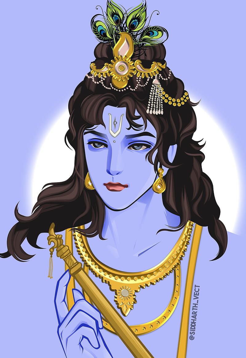 animated lord krishna wallpapers for mobile