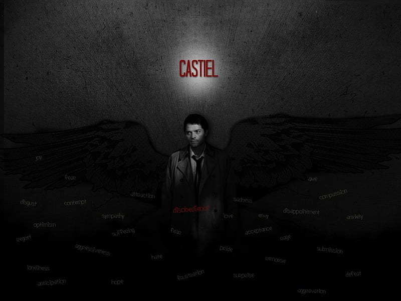 Castiel, sam and dean, misha collins, supernatural, HD wallpaper