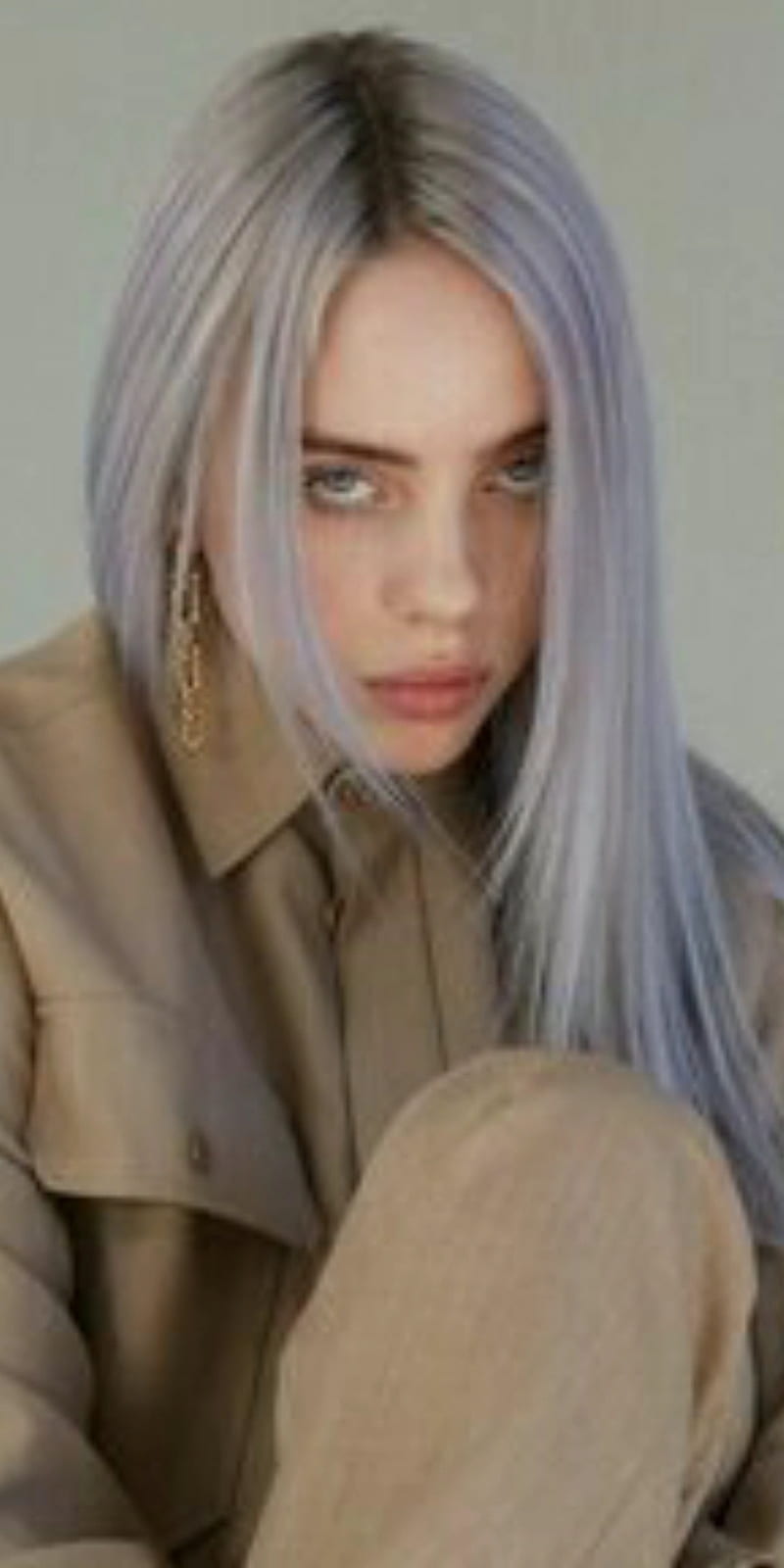 BillieEilish, cute, silverhair, HD phone wallpaper