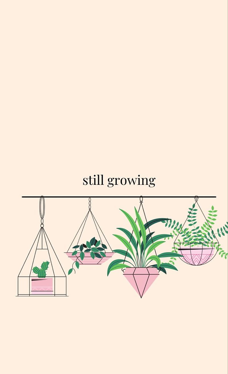 Plant Quote Pink. Plant girl aesthetic, quotes, Plants quotes, Simple Plant Aesthetic, HD phone wallpaper