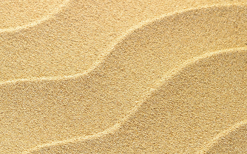 sand with waves texture sand background, beach, yellow sand texture, HD wallpaper