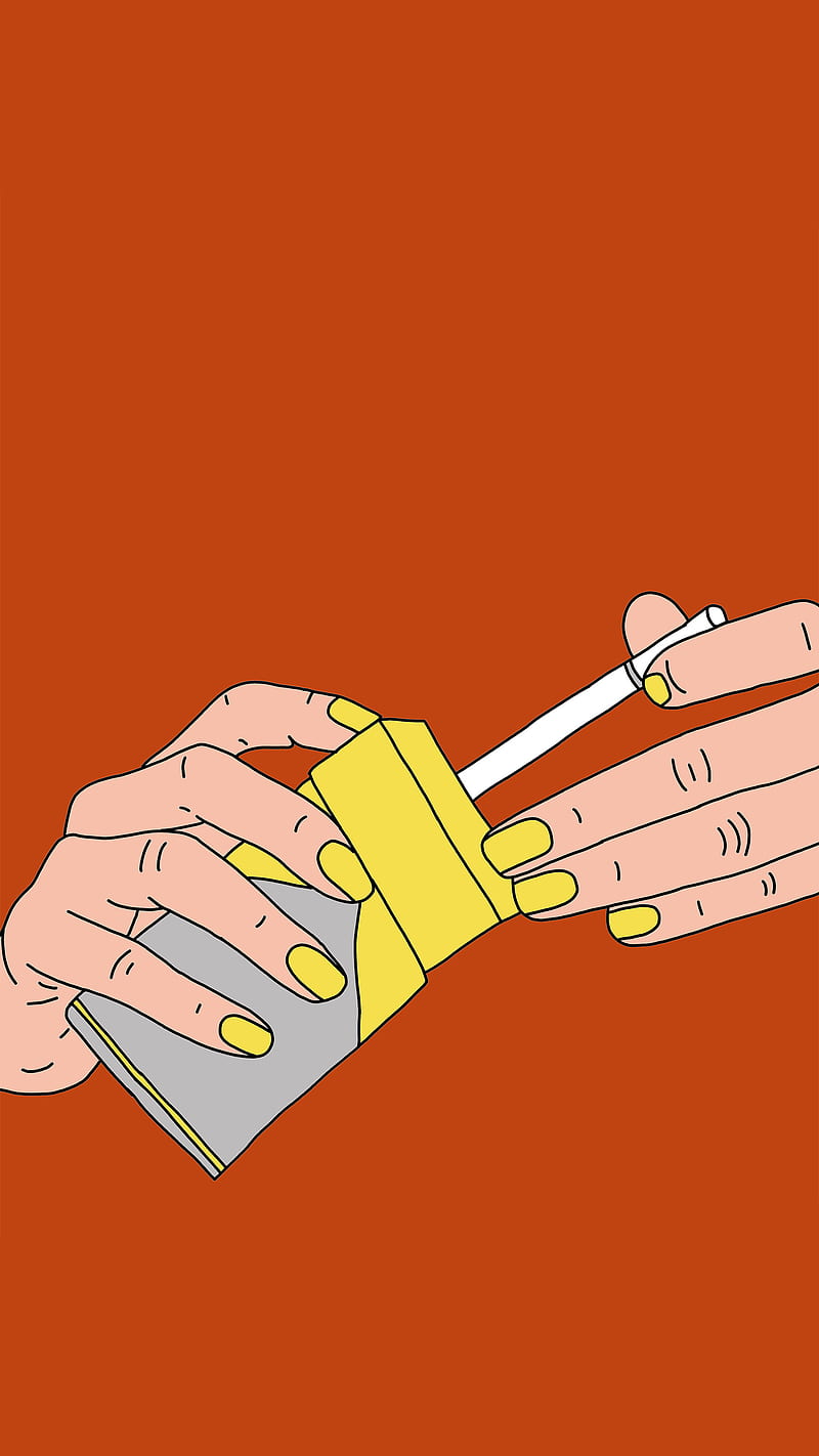 Hands with cigarettes, 70s, 80s, art, drawing, hand drawing, pop art, pop culture, poster, retro, smoking, HD phone wallpaper