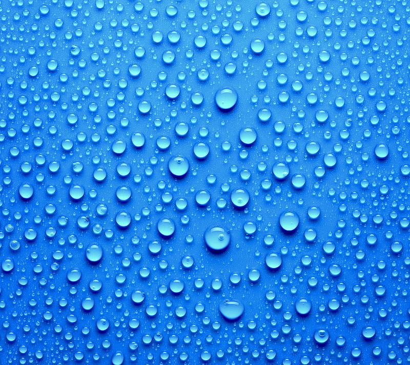 Water Drops, blue, drops, water, HD wallpaper