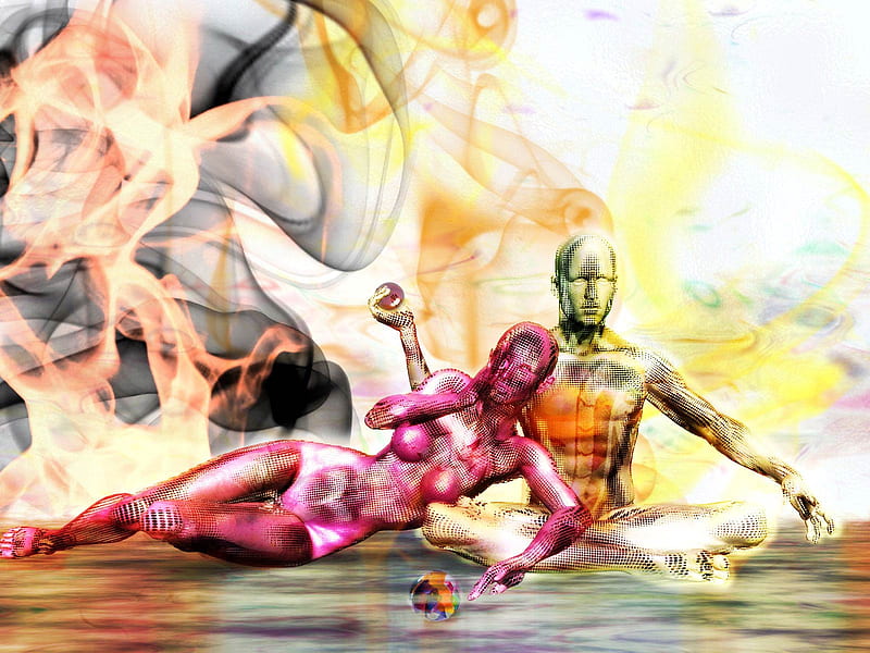 Cybernetic - 3d Kunst , colorful, cybernetic, 3d and cg, HD wallpaper
