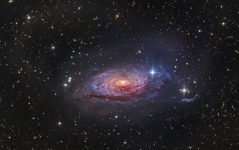 Messier 63 The Sunflower Galaxy, galaxies, space, stars, planets, cool, fun, HD wallpaper