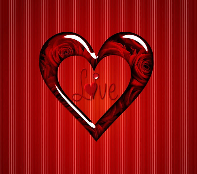 Beautiful red love heart, valentine heart, love heart, colourful love,  beautiful love, HD wallpaper | Peakpx