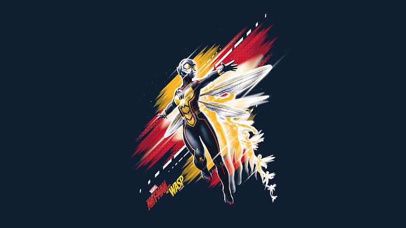 Wasp, antman, entertainment, marvel, paint, HD wallpaper