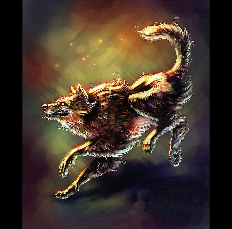 Wolf frag, frag, art, 3d, hot, wolf, abstract, HD wallpaper | Peakpx
