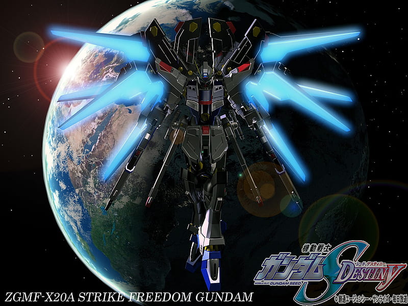 Strike dom Gundam, gundam, mecha, space, earth, strike dom, HD wallpaper