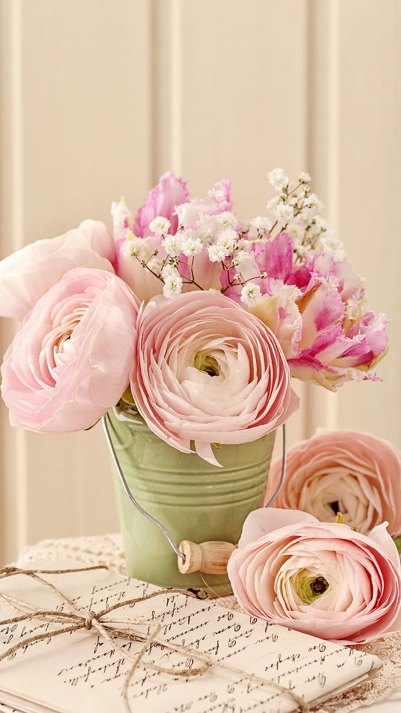 Vintage Roses, flowers, love, pink, romantic, HD phone wallpaper