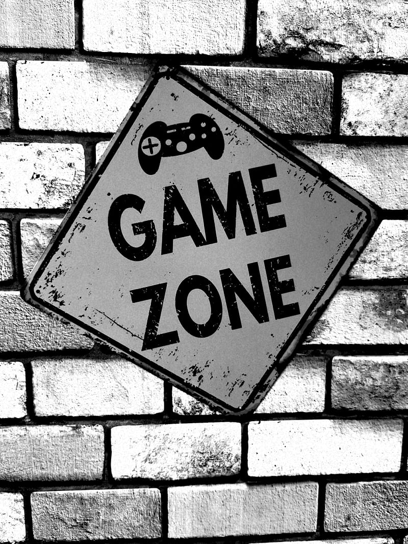 Gamer zone, black and white, game, HD phone wallpaper | Peakpx