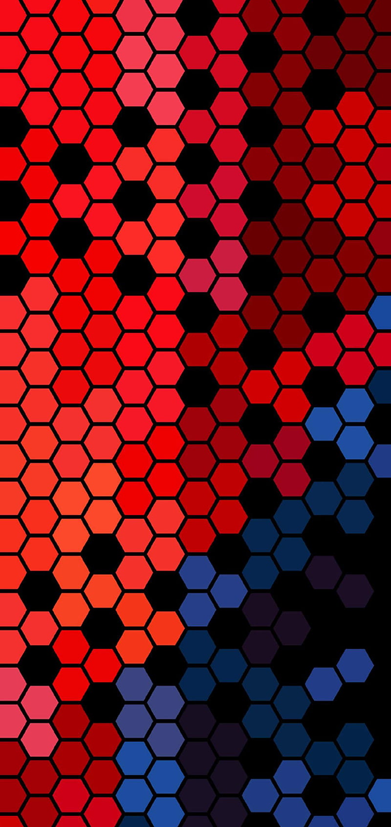 Note 10 Hexagons, abstract, best, black, hexagon, orange, red, silver, spark, HD phone wallpaper