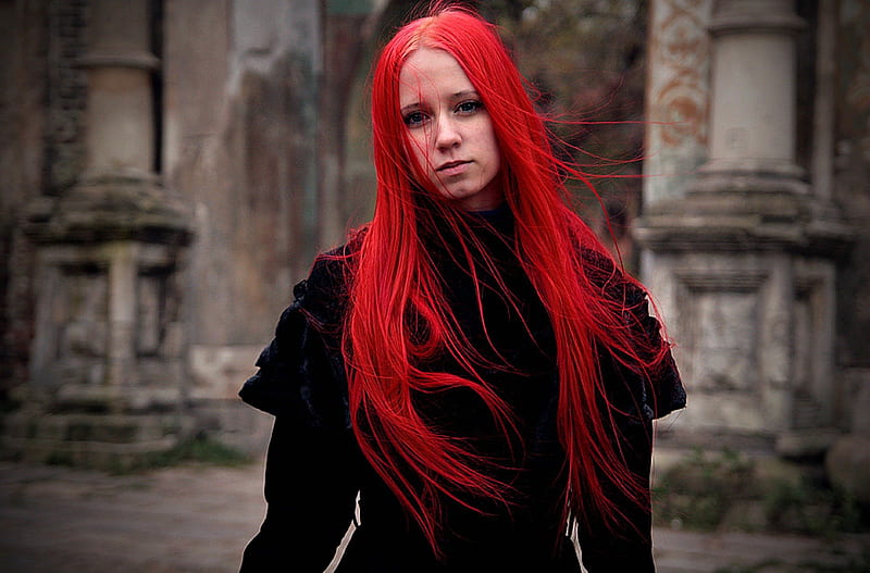 1920x1080px, 1080P free download | Red Haired Goth Girl, Model, Goth ...