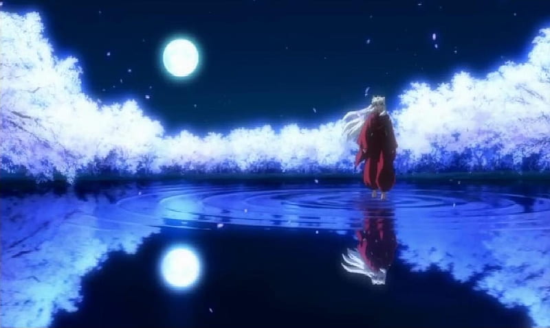 Inuyasha: The Final Act, Dog Demon, Inuyasha, Full Moon, Anime, HD wallpaper