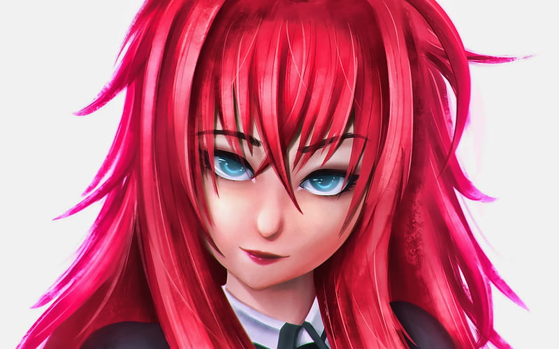 Rias Gremory, protagonist, High School DxD, manga, Gremory Clan, girl with red hair, HD wallpaper