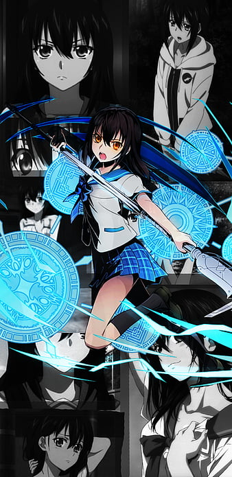 Black Hair Blue Eyes, natsuki, strike The Blood, Hime, Strike, Blood, cg  Artwork, cool, Hime cut, hairstyle