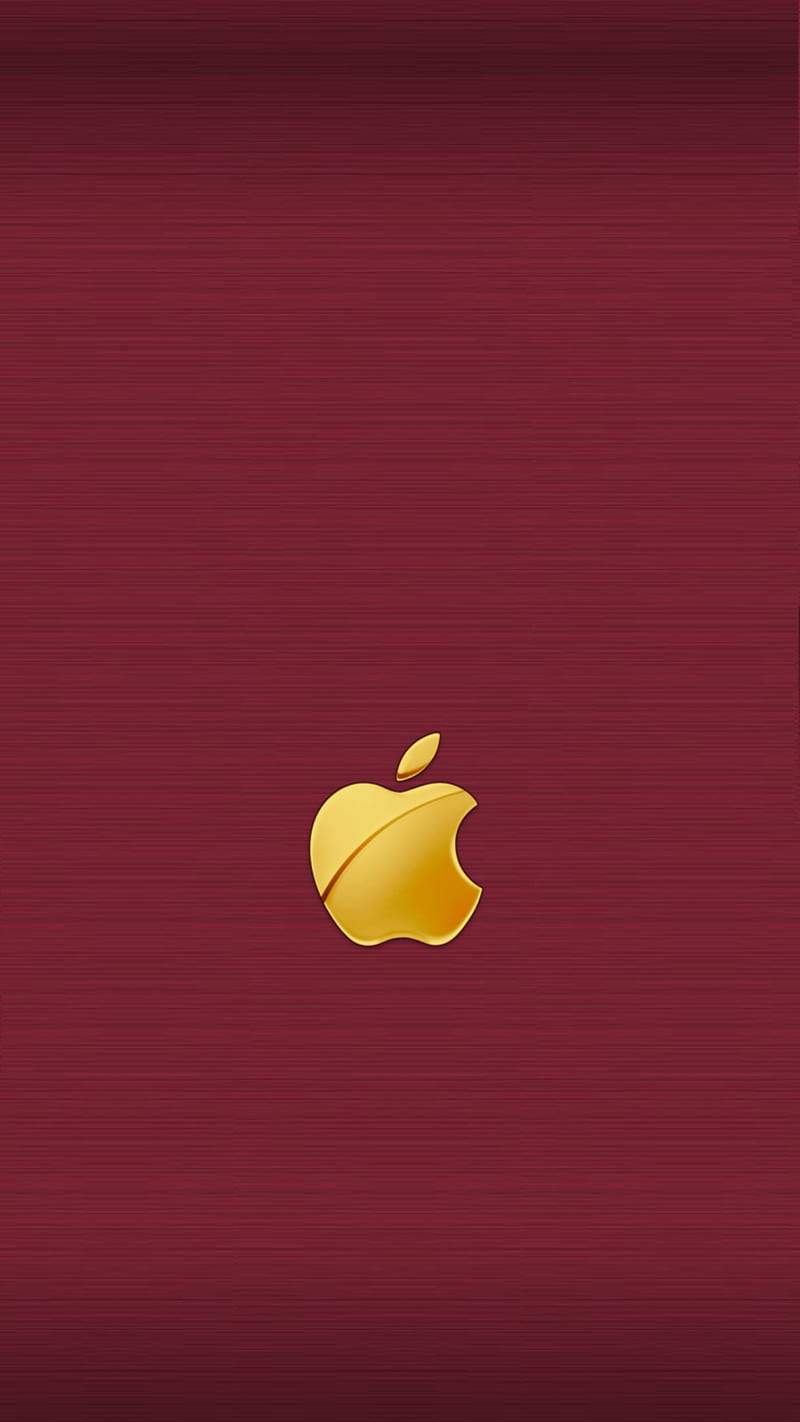 Golden Logo, amazing, apple, bonito, gold, nice, red, HD phone wallpaper
