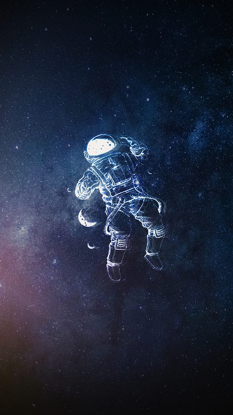 Spaceman in Galaxy, astronaut, in space, space, space man, HD phone wallpaper