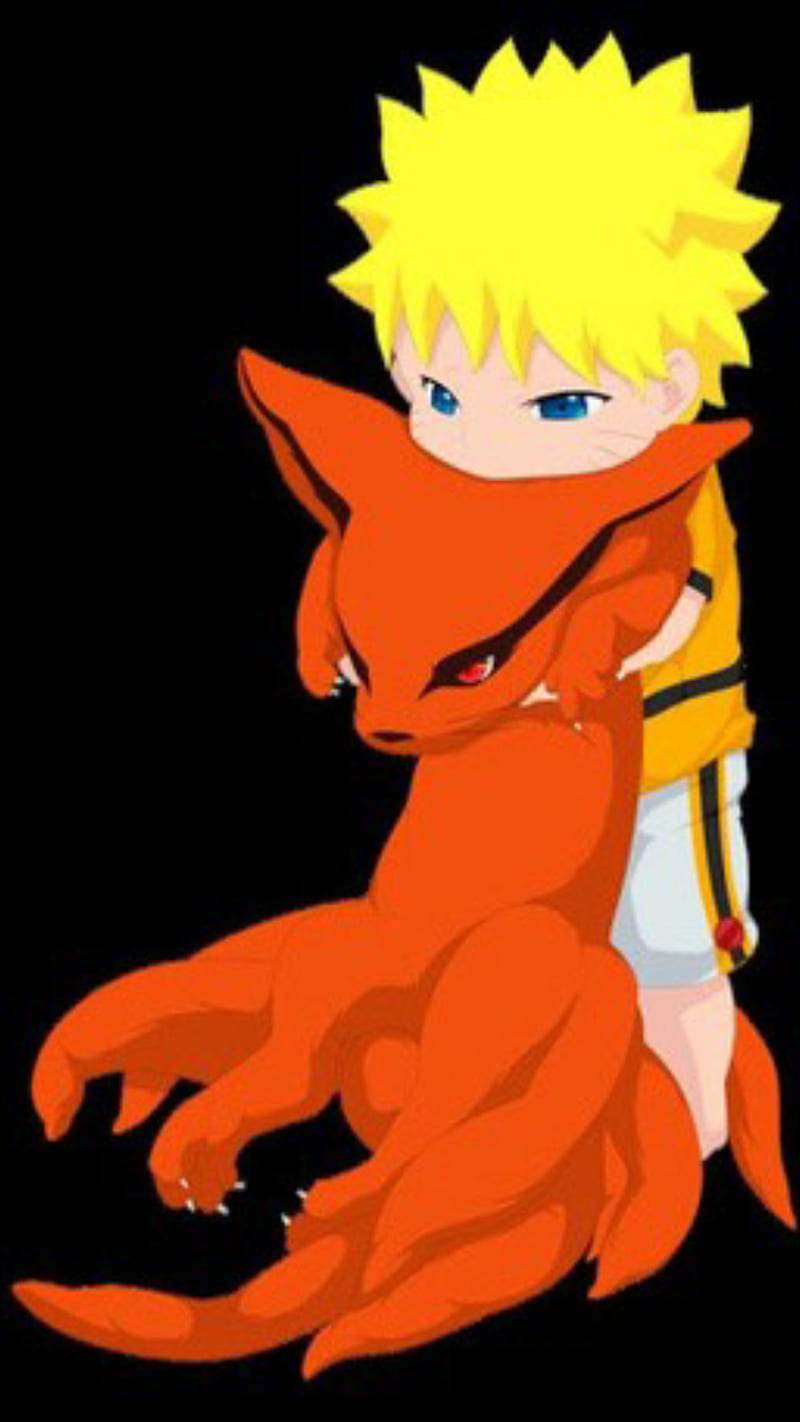 showy-bee113: Japanese anime Naruto and it's main character Naruto uzamaki  and nine tailed fox name kurama high detailed and realistic in background  image
