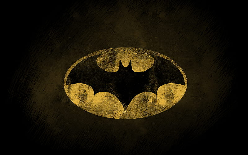 Batman logo superheroes, Bat-man, grunge art, darkness, Batman, grunge, HD wallpaper