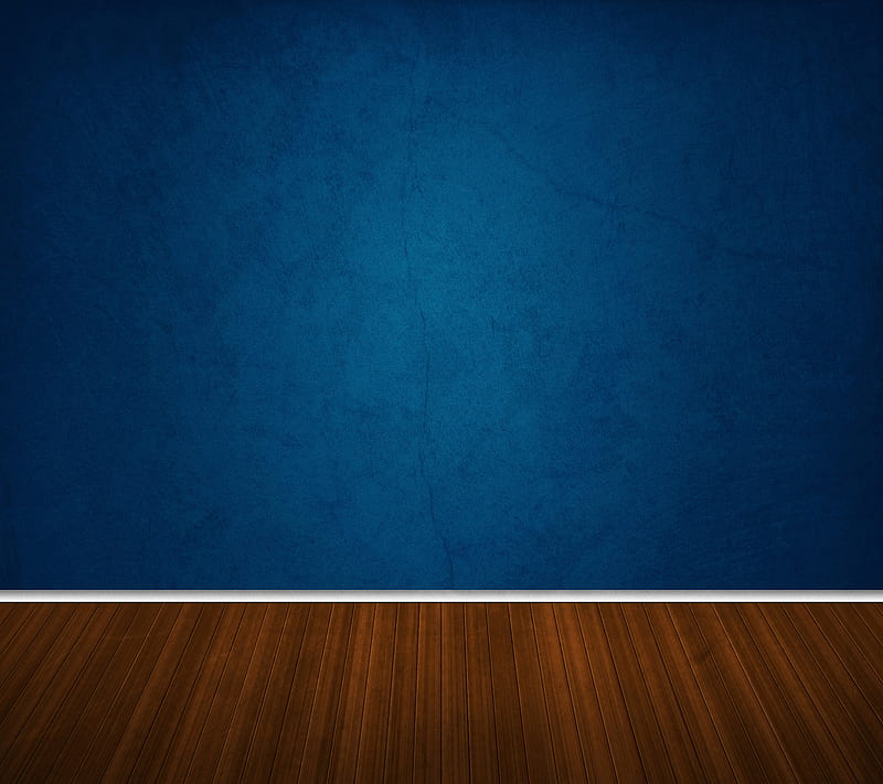 Blue Wall, floor, hardwood floor, room, HD wallpaper